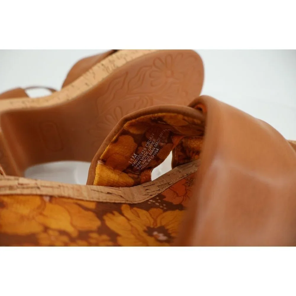Kork-Ease Korks Calda Sandals Women's 11 Brown Platform Chunky Slingback Y2K